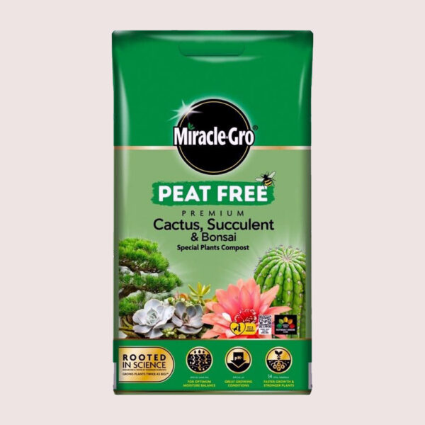 Miracle-Gro Peat Free Premium Cactus Succulent and Bonsai Compost